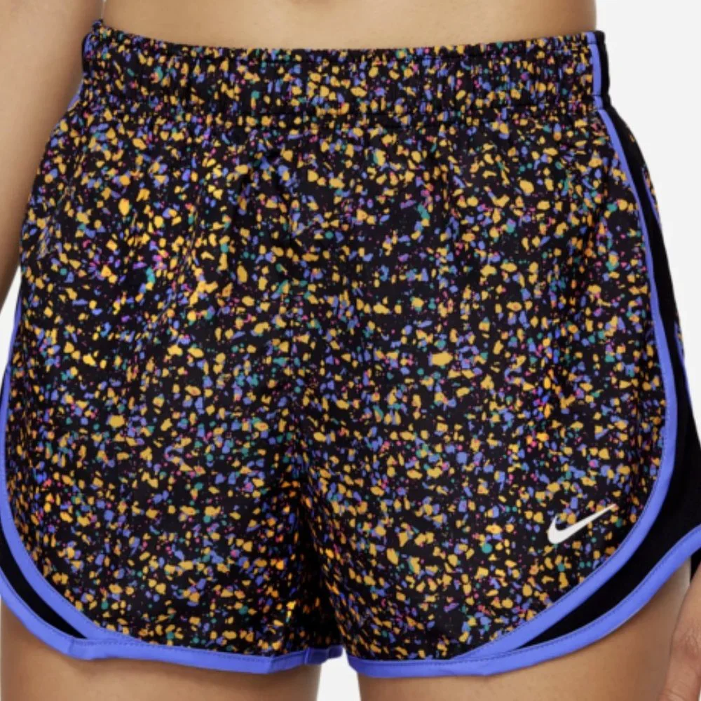 NWOT Nike Dry Tempo Icon Clash Running Shorts Black/Multicolor